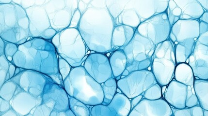 Poster - Blue Fluid Background with Soft Bubbles and Organic Texture