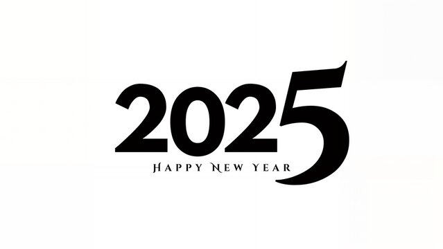 2025 Happy new year Eve greeting card celebration, happy new year 2025 PNG 