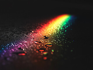 Wall Mural - Abstract glass rainbow background