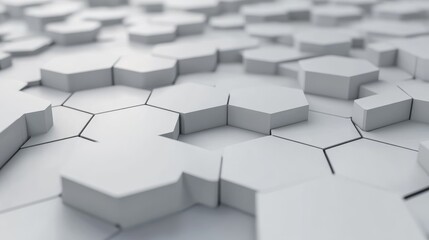 Poster - abstract technology or medical background with hexagons