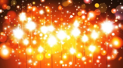 Poster - Bright and Colorful Sparkling Background with Glowing Bokeh and Star Effects for Celebratory Events and Festive Occasions