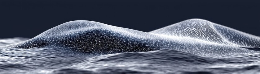 Poster - Waves shimmer with light, creating a tranquil and serene water scene, Clean AI pipeline representation image