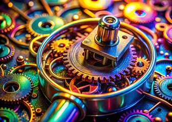 Poster - Macro Photography of Binary Code Lock - Closeup Detail, Digital Security, Cyber Security, Data Protection, Password, Encryption, High Resolution Image,  Secret Code