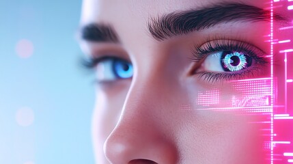 a futuristic acne patch design with holographic features