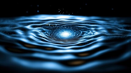 Wall Mural - Cosmic Whirlpool Abstract Galaxy in Water Ripples