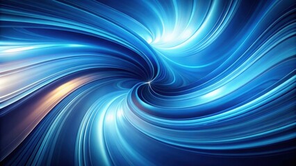 Poster - Abstract Swirling Blue and Gold Hues A Dynamic Energy Vortex Illustration