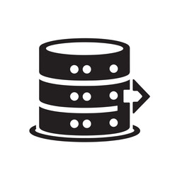 Poster - Database data export icon.