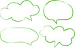 © Liidia - green color speech bubble dialogue clouds set vector