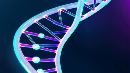 Poster - 3D Glowing Alpha Turbo DNA Structure with Modern Design Elements