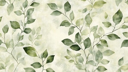 Poster - Delicate green leaves background botanical art nature soft atmosphere aesthetic view organic design for elegant spaces