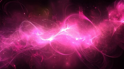 Poster - Dynamic pink energy flow abstract digital art vibrant background creative space artistic perspective