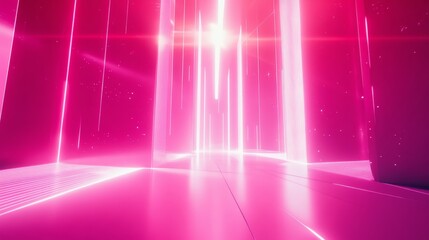 Poster - Futuristic light show virtual space digital art neon environment abstract viewpoint innovative concept