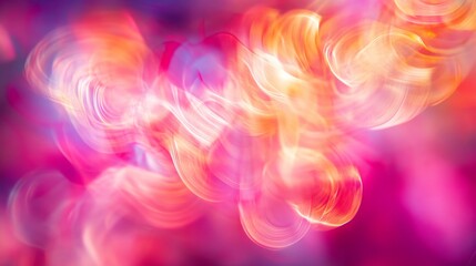 Poster - Vibrant colorful abstract motion digital art visual effects blurred background dynamic composition artistic expression