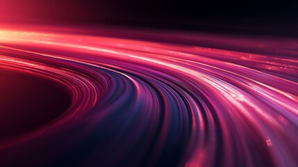 Poster - Dynamic light trails showcase abstract space digital art vibrant colors close-up energy and motion concept