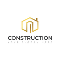 Wall Mural - Real Estate vector building construction Repair logo