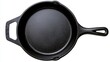 © THINNAKORN - a cast iron skillet, heavyduty cookware, rustic finish, topdown view, isolated on white background