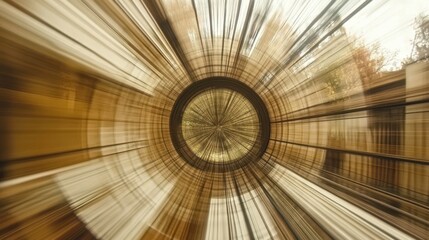 Poster - Creating a Mesmerizing Tunnel Effect Highlighting Motion and Abstraction in a Tranquil Setting