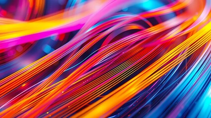 Poster - Colorful abstract background with vibrant lines and smooth motion