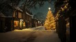 © Farn - 58. A serene Christmas evening in a small Scottish town with snowy cobblestone streets