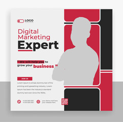 Wall Mural - creative business agency social media post banner template