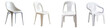 © Lalita - Set of white plastic chairs isolated on transparent background