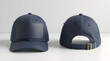 © Bujur Mujur - Modern Navy Blue Cap with Blank Front for Customization and Stylish Rear Design