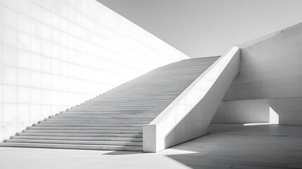 Aufkleber - White stairs architecture.
