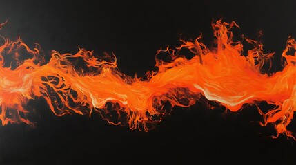 Aufkleber - Fiery streak on black.