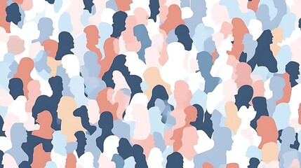 Poster - Diverse heads, silhouettes.