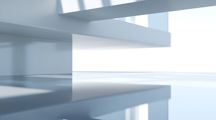 Aufkleber - Minimalist building with bright light.