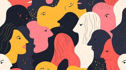 Poster - Crowd of diverse faces.