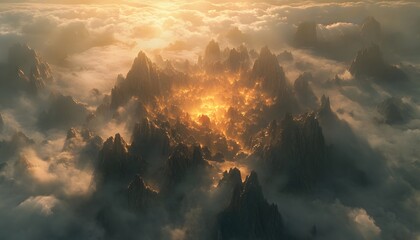 Poster - Birds_eye_view_of_Mount_Huangshan