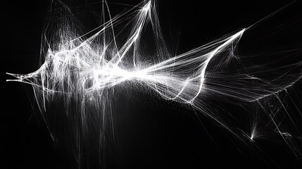 Poster - Abstract light streaks on dark.