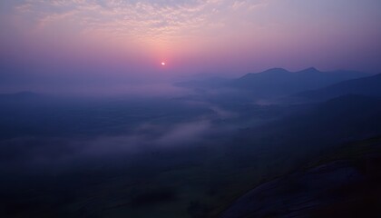 Fototapete - Birds_eye_view_of_the_Nandi_Hills