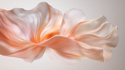 Poster - Fluid orange textures unveiling creativity abstract art high resolution digital design soft environment vibrant concept