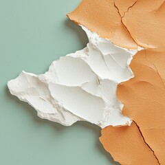 Poster - Textured orange and teal high-resolution details studio setting digital art vibrant color palette