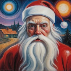 Wall Mural - painting of santa claus