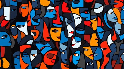 Poster - Abstract faces. (1)