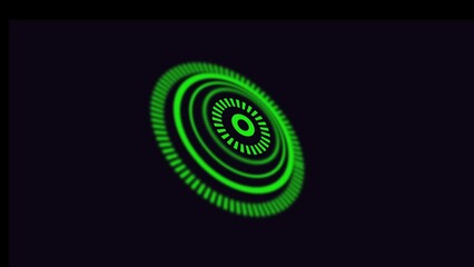 Wall Mural - Futuristic HUD interface . Target Scanner with Radar Rotation. High Tech Concept Element. Seamless looping animation.