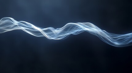 Poster - Flowing, ethereal light wave.