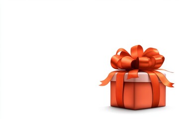 Aufkleber - A minimalist design of a small gift box with a simple ribbon, placed against a clean white background for a sleek, modern aesthetic