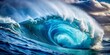 © Adisorn - Abstract Blue Ocean Wave Background: High-Resolution Stock Photo