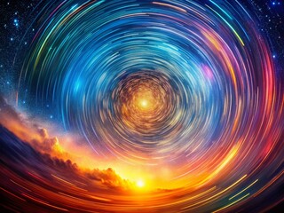 Wall Mural - abstract cosmic space radial gradient: long exposure nebula poster background