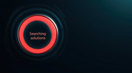 Poster - Figure it out Concept, Digital Interface with Spinning Loading Icon for Searching Solutions in a Modern Design
