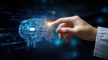 Poster - Hand Interacting with Digital Brain Representation in Dark Environment