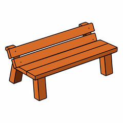 Poster - wooden park bench