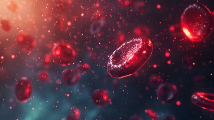 Wall Mural - Human blood cell background 