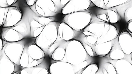 Poster - Abstract line background with connected nodes forming a neural network concept, isolated on white.