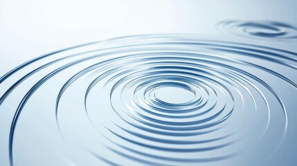 Poster - Clean line background with concentric circles radiating from a central point on a white background.