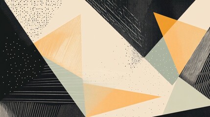 Aufkleber - Geometric line background featuring triangle-based patterns, isolated on a neutral backdrop.